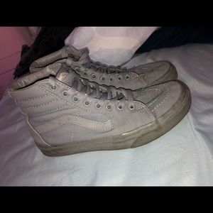 Grey high top vans